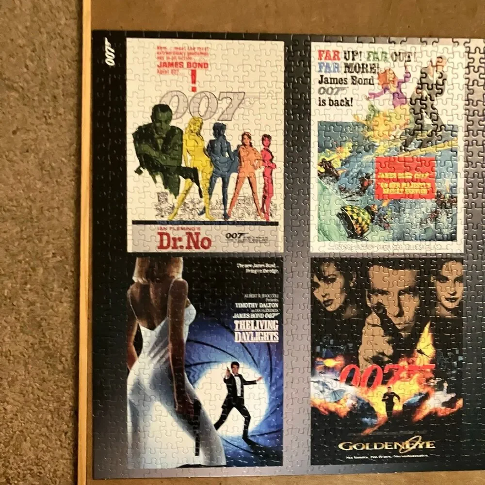 Top Puzzles James Bond Actor Debut 1000 Piece Jigsaw Puzzle Game W/Poster